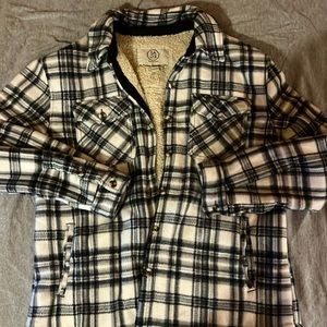 Women’s Sherpa lined oversized fleece flannel sz.s